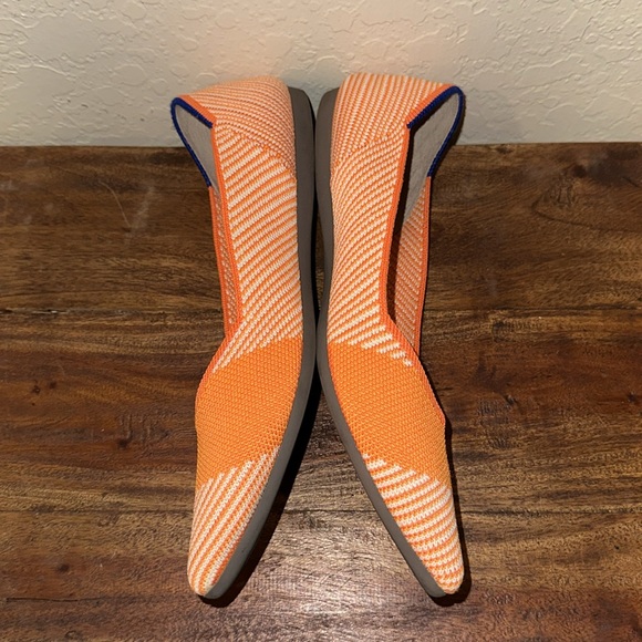 Rothy’s Orange Sherbet The Points Flats Shoes 7 - Picture 6 of 10